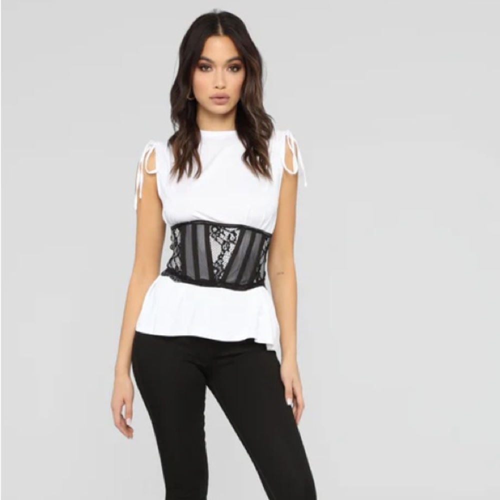 Fashion Nova White Corset Top